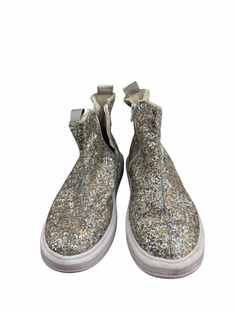 BiBi Kids Silver & Gold Glitter Slip-On Chelsea Boots